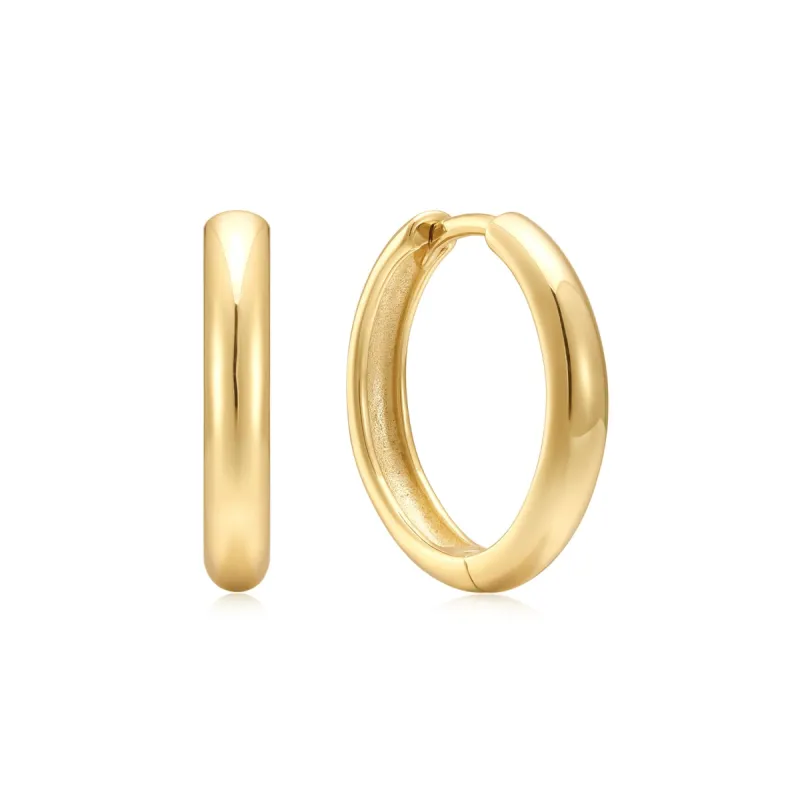 Gold Plated Mini Huggie Hoops sold by Silver Lotus
