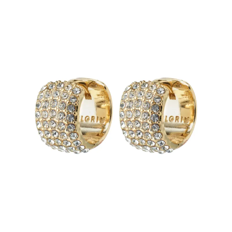 Be Gold Plated Crystal Hoops sold by Silver Lotus