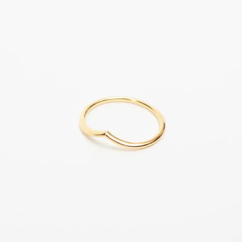 Gold Vermeil V Ring sold by Silver Lotus