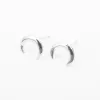 Silver Cut Out Crescent Shaped Studs sold by Silver Lotus