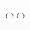 Silver Cut Out Crescent Shaped Studs sold by Silver Lotus