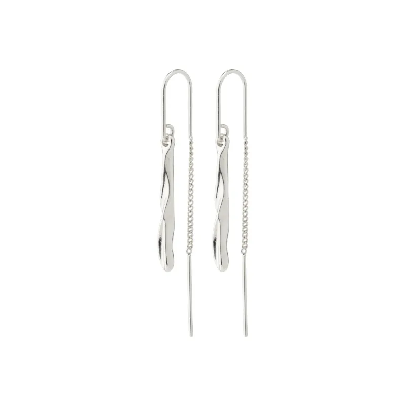 Alberte Silver Plated Pull Through Earrings sold by Silver Lotus