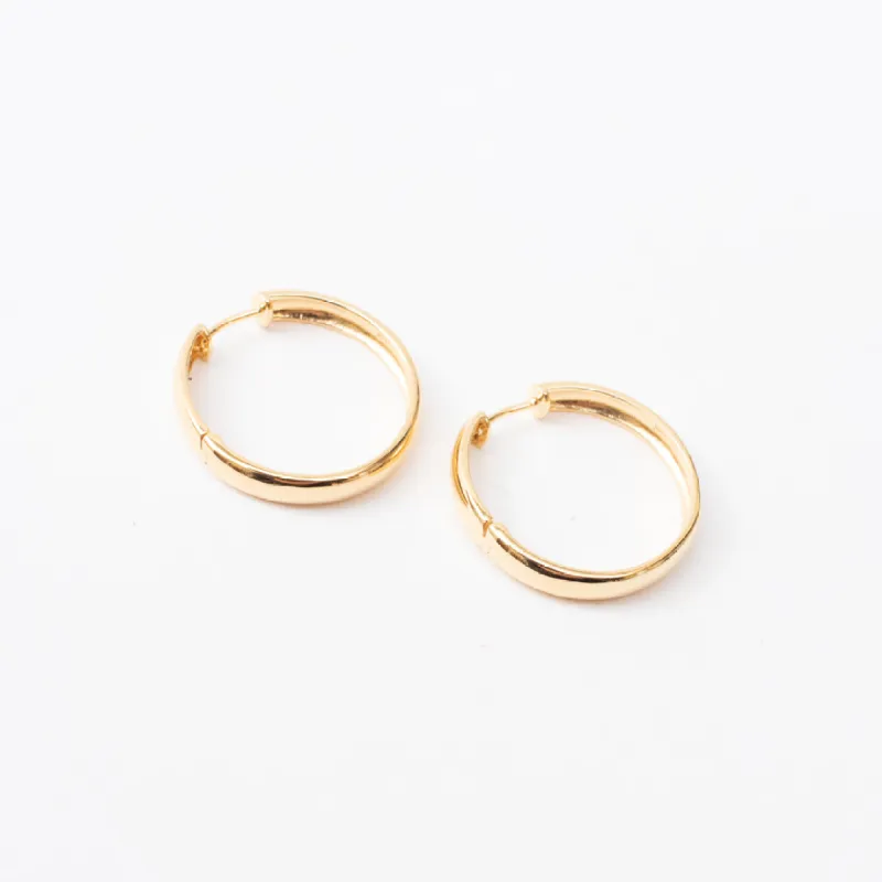 Gold Vermeil Large Rounded Click In Hoops sold by Silver Lotus