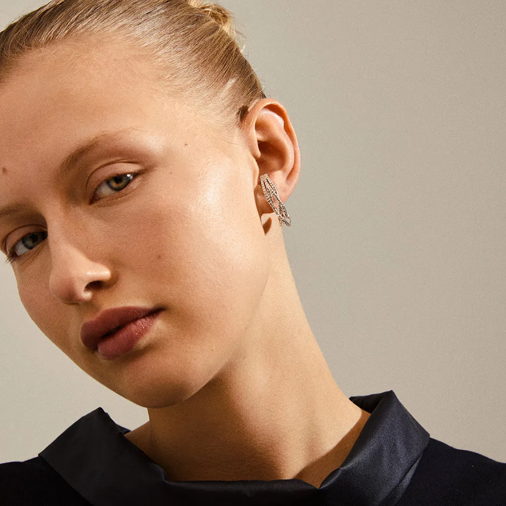 Margot Silver Plated Crystal Earrings sold by Silver Lotus product image thumbnail 2