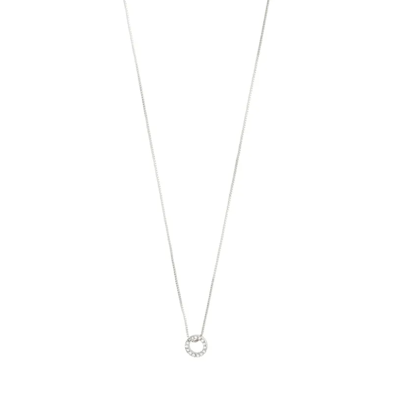 Rogue Silver Plated Crystal Halo Necklace sold by Silver Lotus