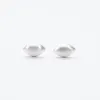 Brushed Silver Little Puffed Oval Studs sold by Silver Lotus