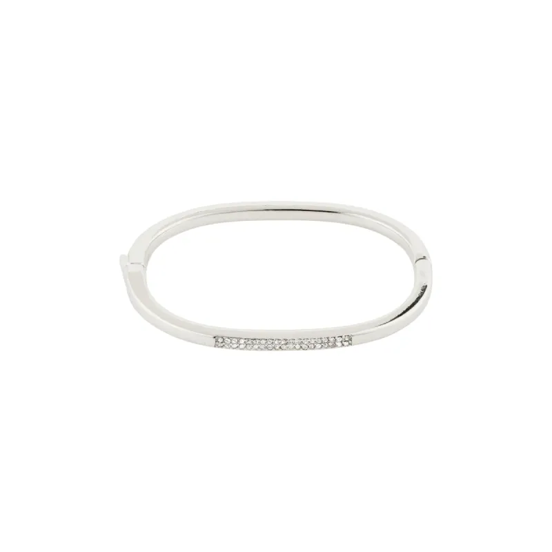 Star Silver Plated Crystal Bangle sold by Silver Lotus