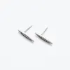 Long Silver Eye Shaped Studs sold by Silver Lotus