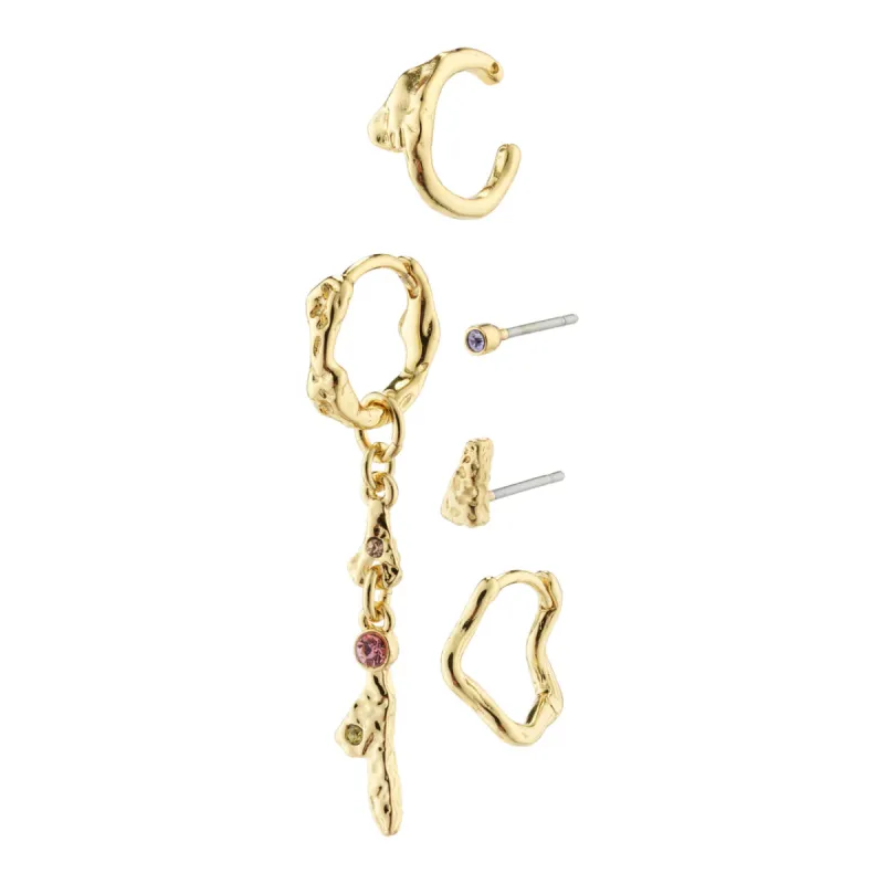 Shy Gold Plated 5-in-1 Earring Set sold by Silver Lotus