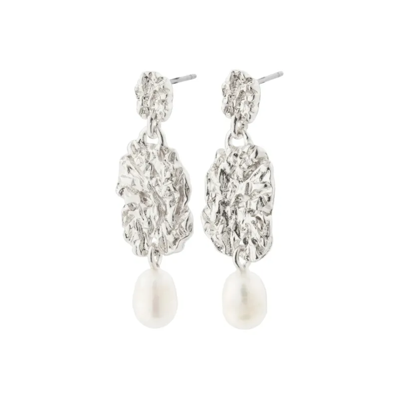 True Silver Plated Pearl Earrings sold by Silver Lotus