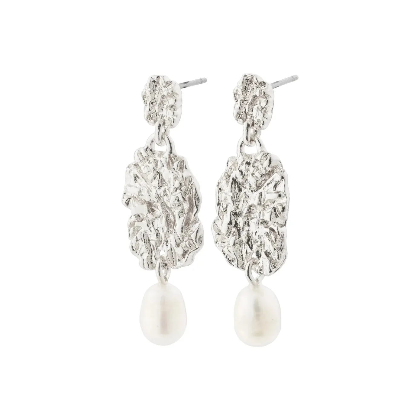 True Silver Plated Pearl Earrings sold by Silver Lotus