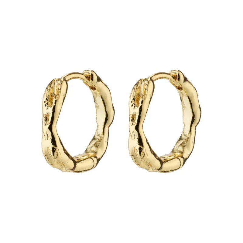 Eddy Small Gold Plated Hoops sold by Silver Lotus