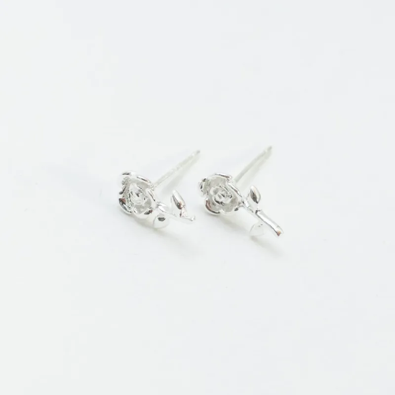 Silver Rose Studs sold by Silver Lotus