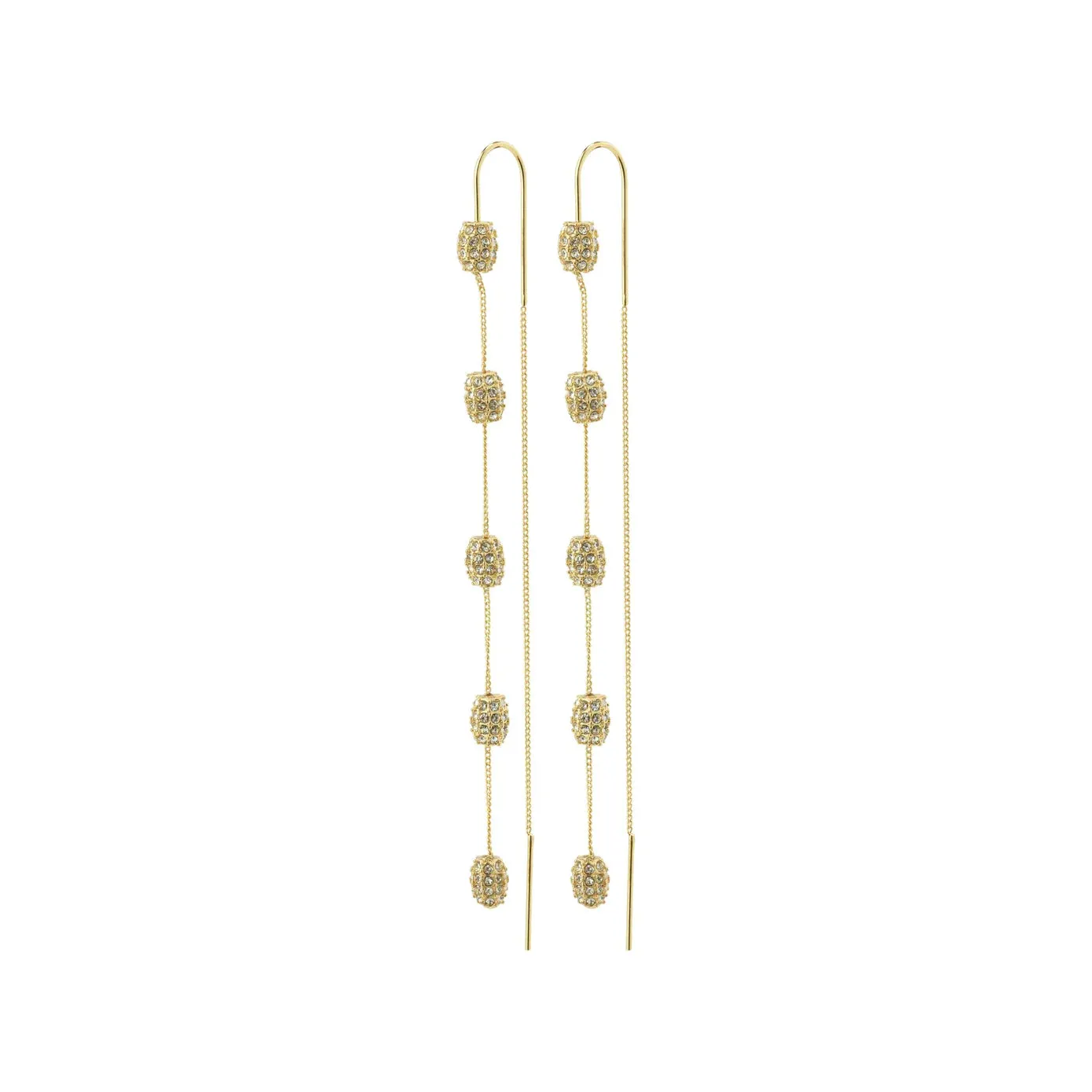 Blink Gold Plated Crystal Chain Earrings sold by Silver Lotus