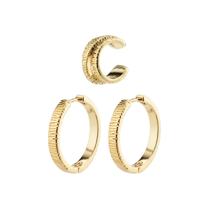 Care Gold Plated Earring Set sold by Silver Lotus