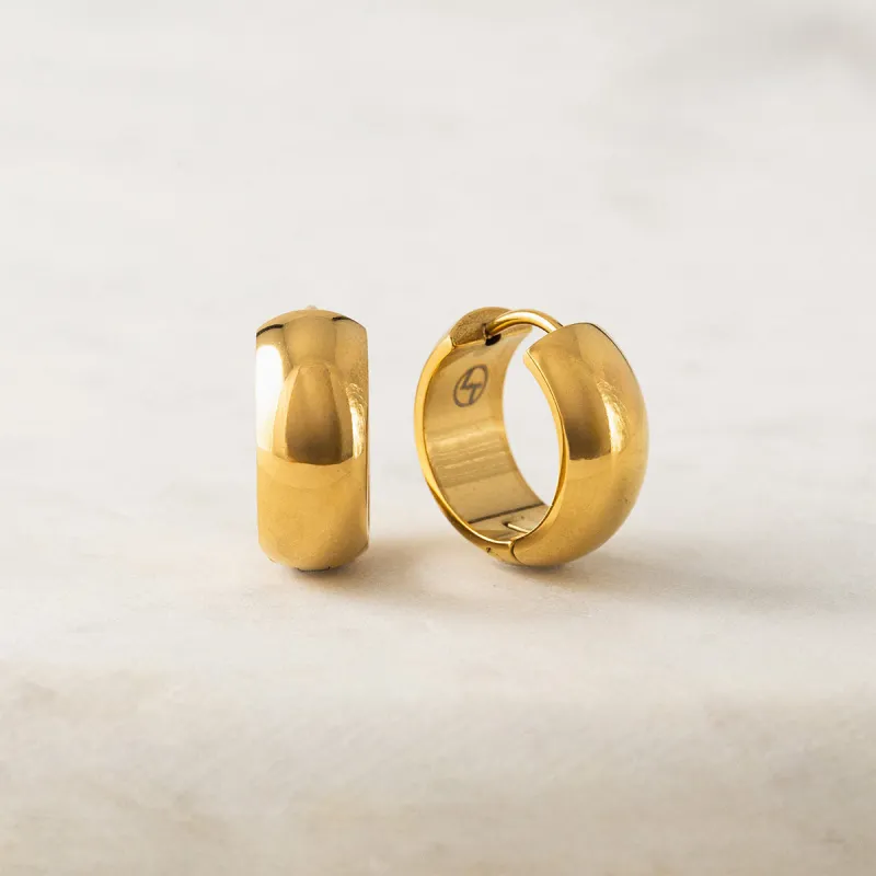 Gold Plated Willa Hoop Earrings sold by Silver Lotus