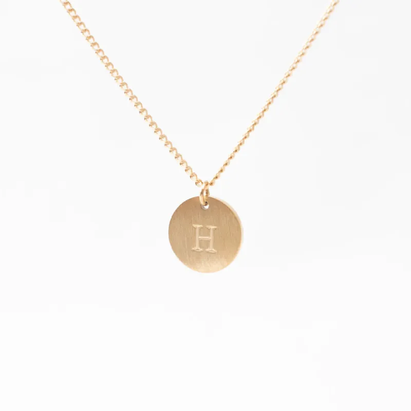 Uppercase Gold Initial Necklace sold by Silver Lotus