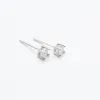 Silver Square Faceted Claw Set Crystal Studs sold by Silver Lotus