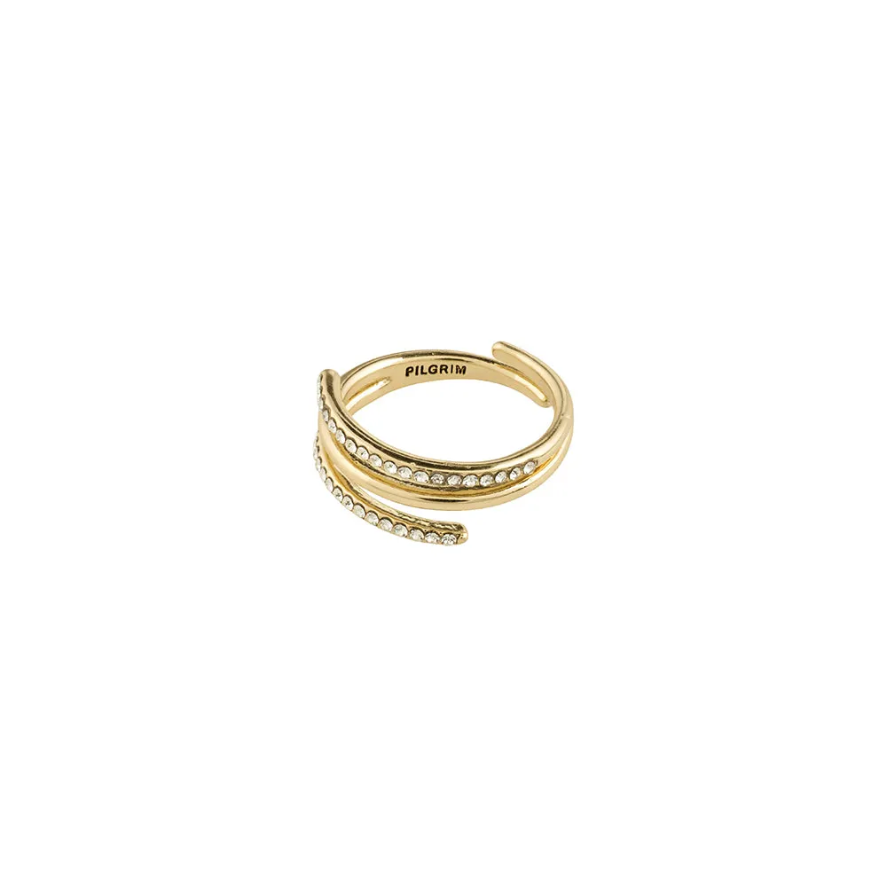 Serenity Gold Plated Crystal Ring sold by Silver Lotus