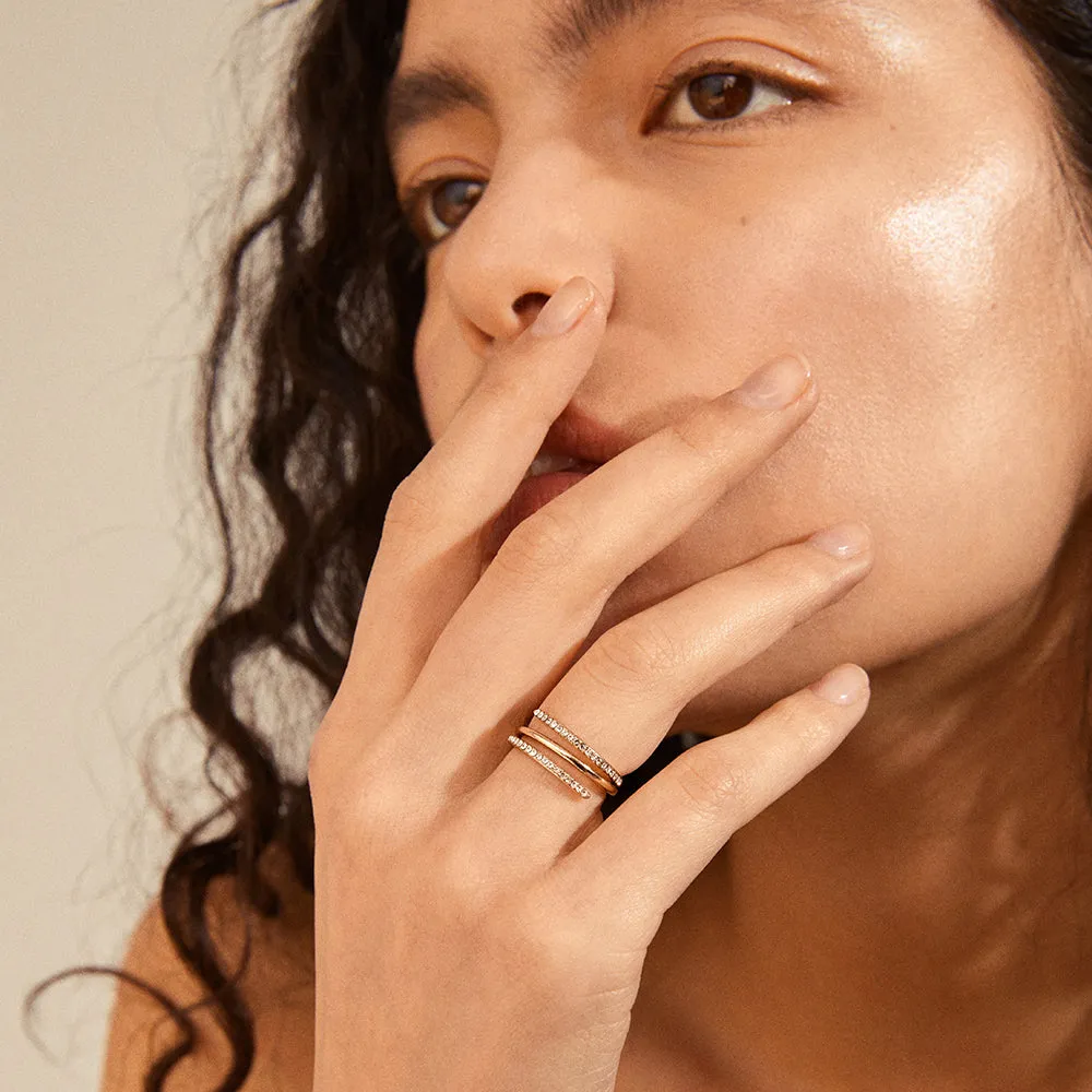 Serenity Gold Plated Crystal Ring sold by Silver Lotus product image thumbnail 3