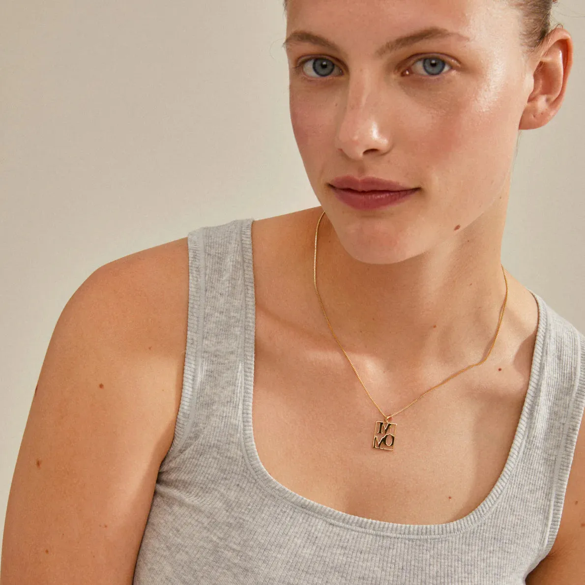 Mom Tag Gold Plated Necklace sold by Silver Lotus product image thumbnail 2