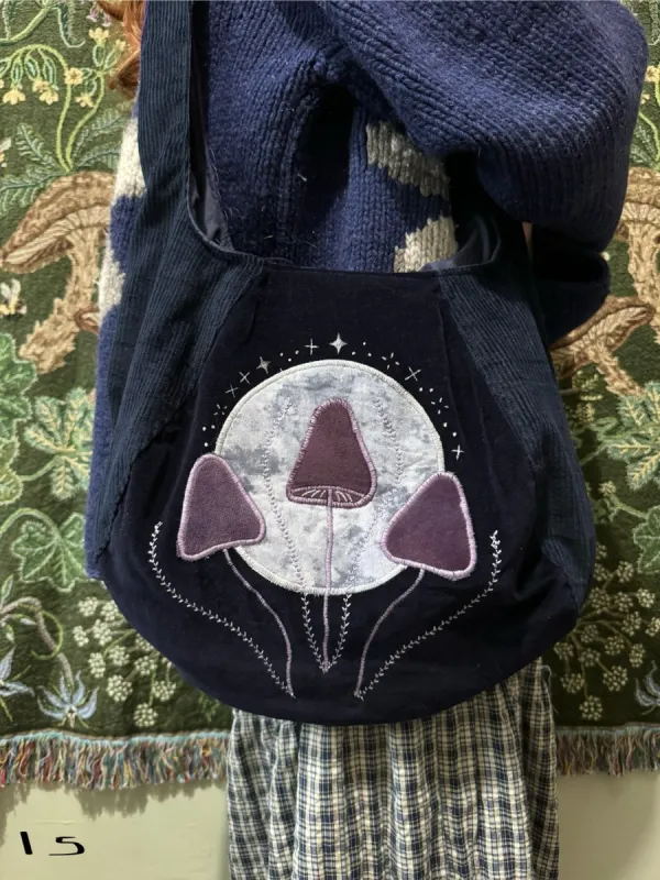 Classic Moon/Navy Mushroom(15) sold by Sapphic Oracle