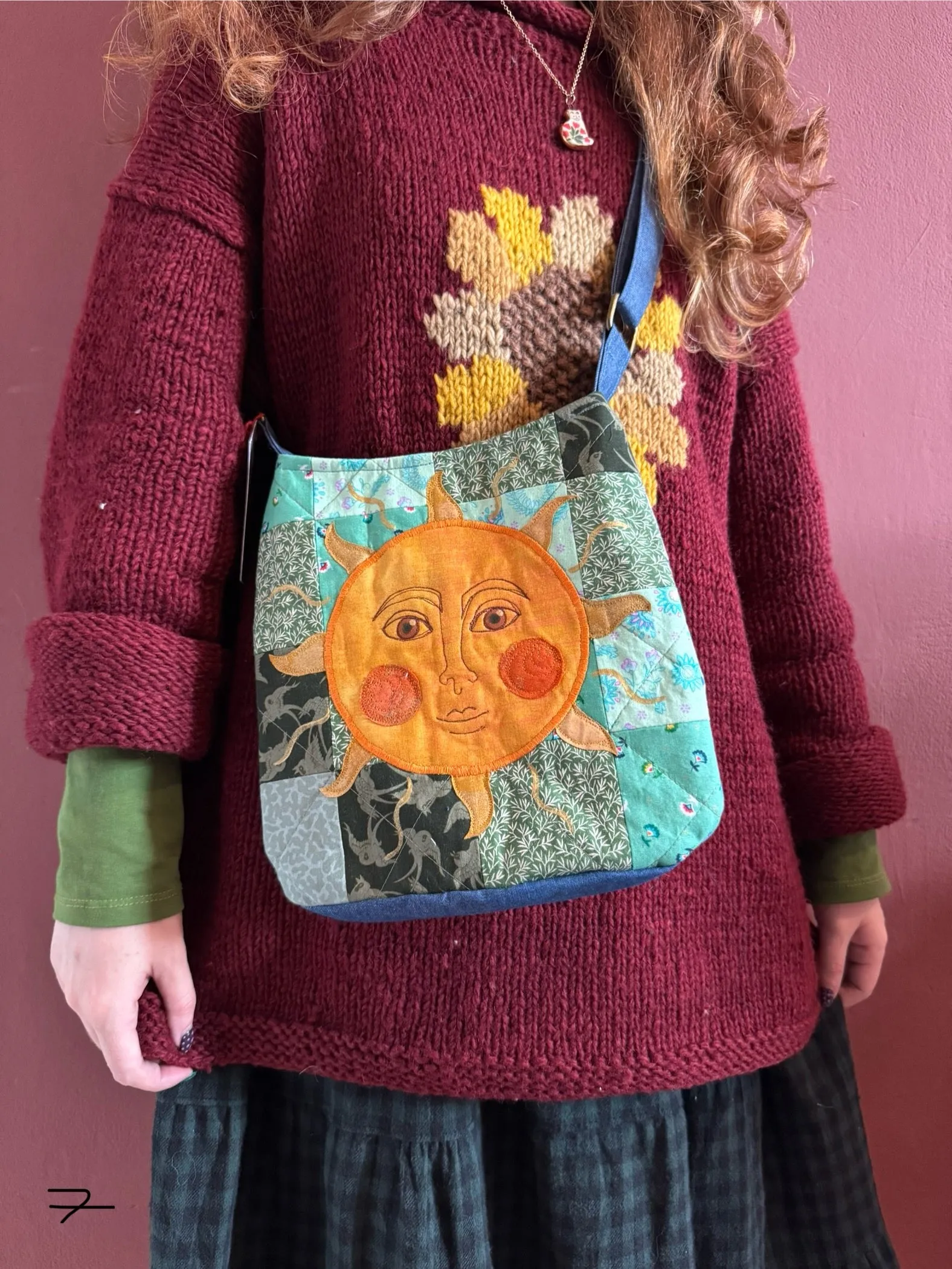 Mini Quilted Patchwork Sun/Moon(7) sold by Sapphic Oracle product image thumbnail 2