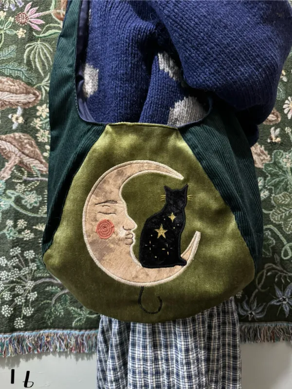 Classic Moon/Cat/Navy Mushroom(16) sold by Sapphic Oracle