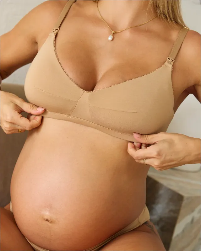 Luxe Nursing Bra - Camel sold by Embrace