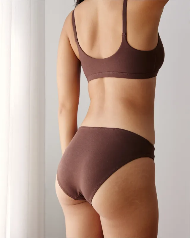 High Leg Brief - Cocoa Brown sold by Embrace
