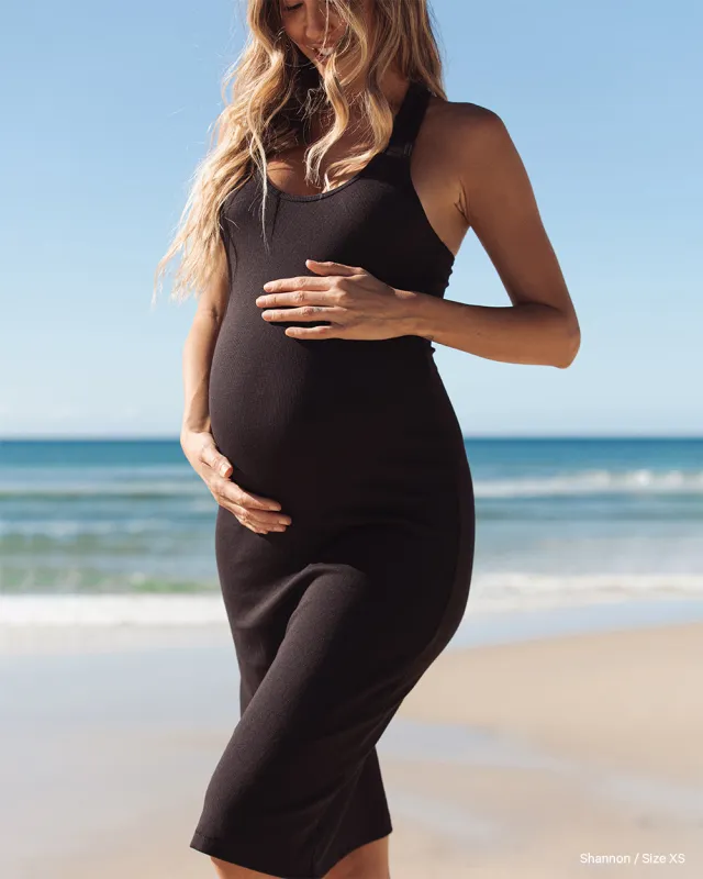 The Ribbed Tank Dress - Black sold by Embrace