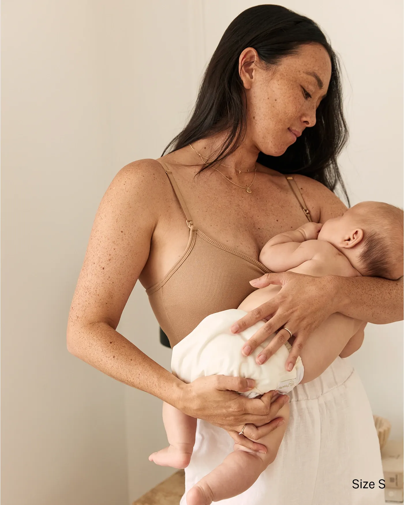 Soft Ribbed Nursing Tank - Camel sold by Embrace product image thumbnail 4