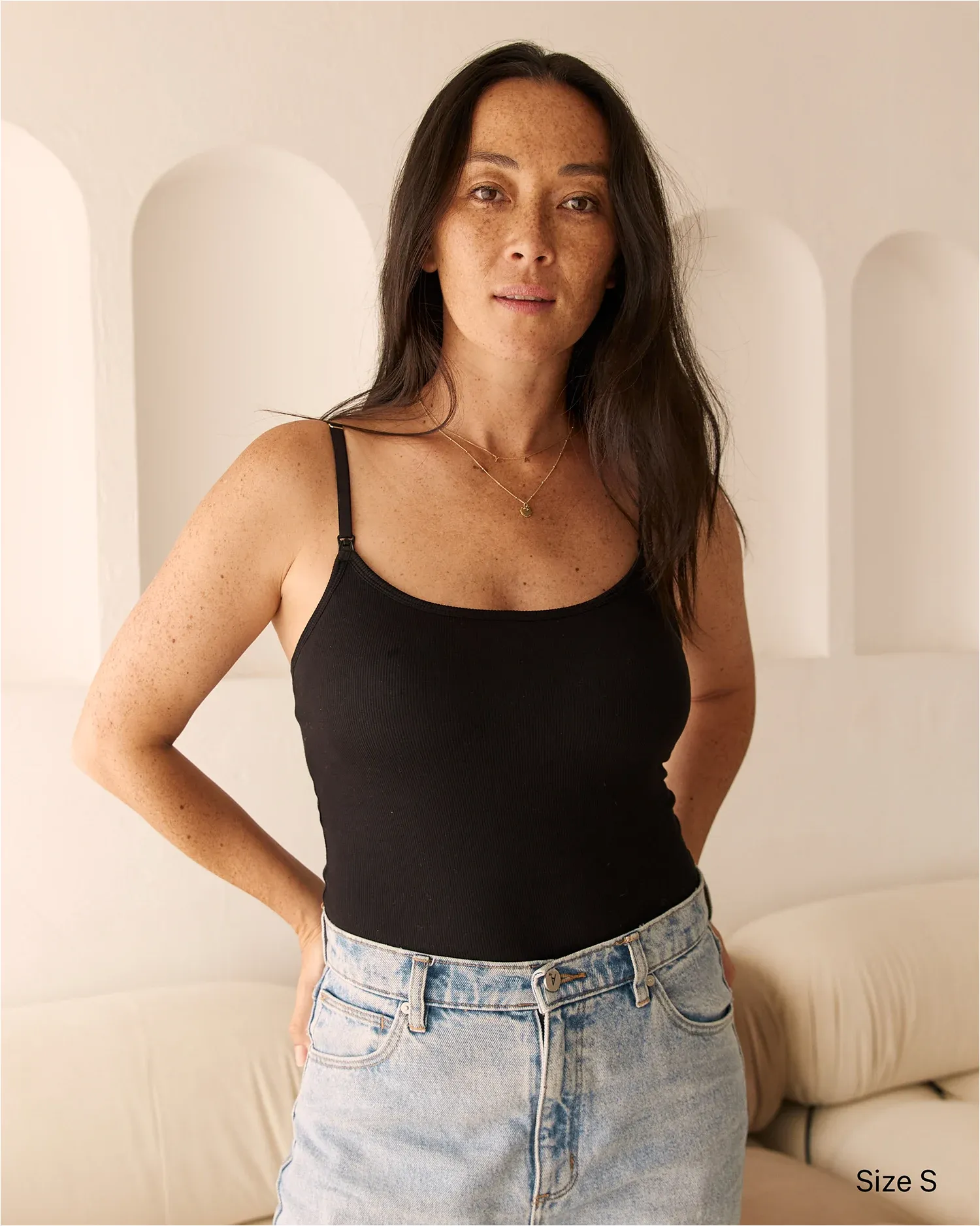 Soft Ribbed Nursing Tank - Black sold by Embrace product image thumbnail 3