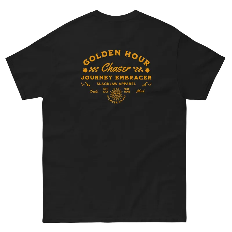 Golden Hour T Shirt - Black sold by Slackjaw