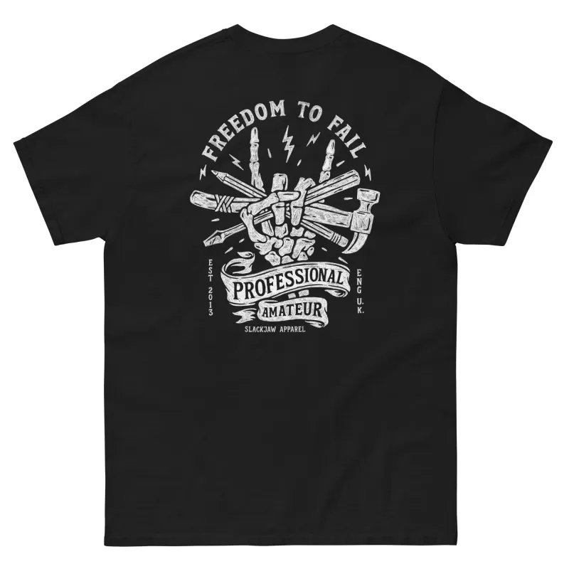 Freedom to Fail T Shirt - Black sold by Slackjaw
