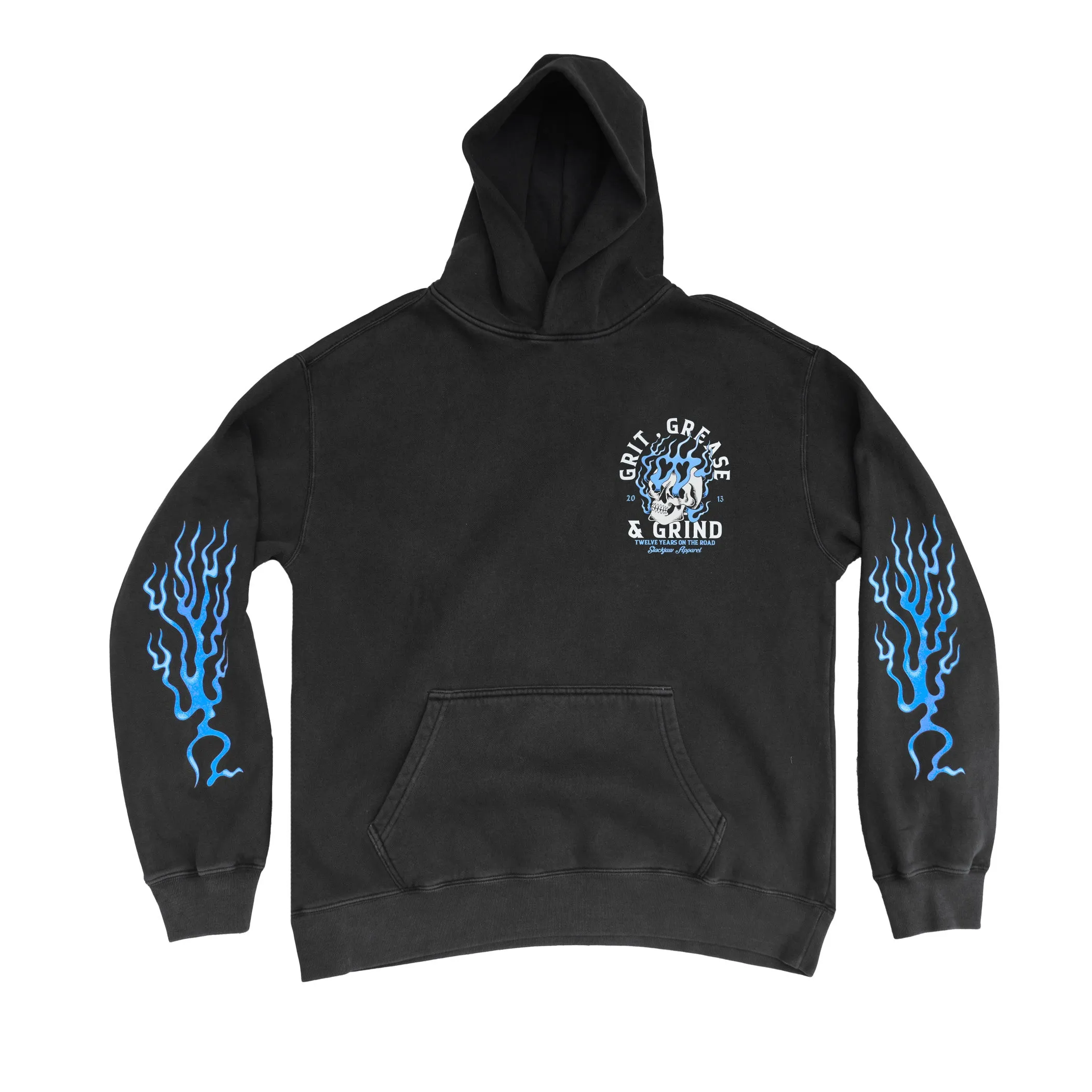 Grit, Grease & Grind Hoody - Faded Black sold by Slackjaw product image thumbnail 2