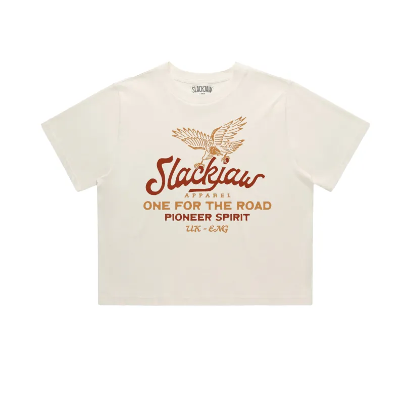 Pioneer Women's Cropped T Shirt - Bone sold by Slackjaw