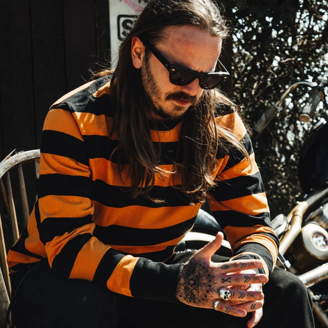 Breakout Long Sleeve T Shirt - Black/Rust sold by Slackjaw product image thumbnail 4