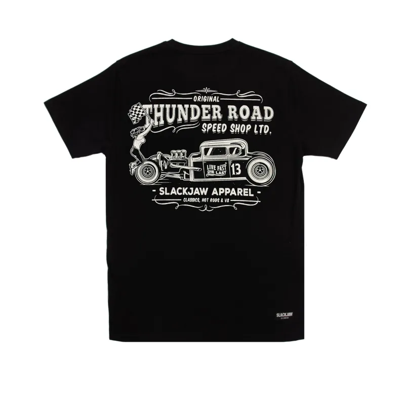 Thunder Road T Shirt - Black sold by Slackjaw