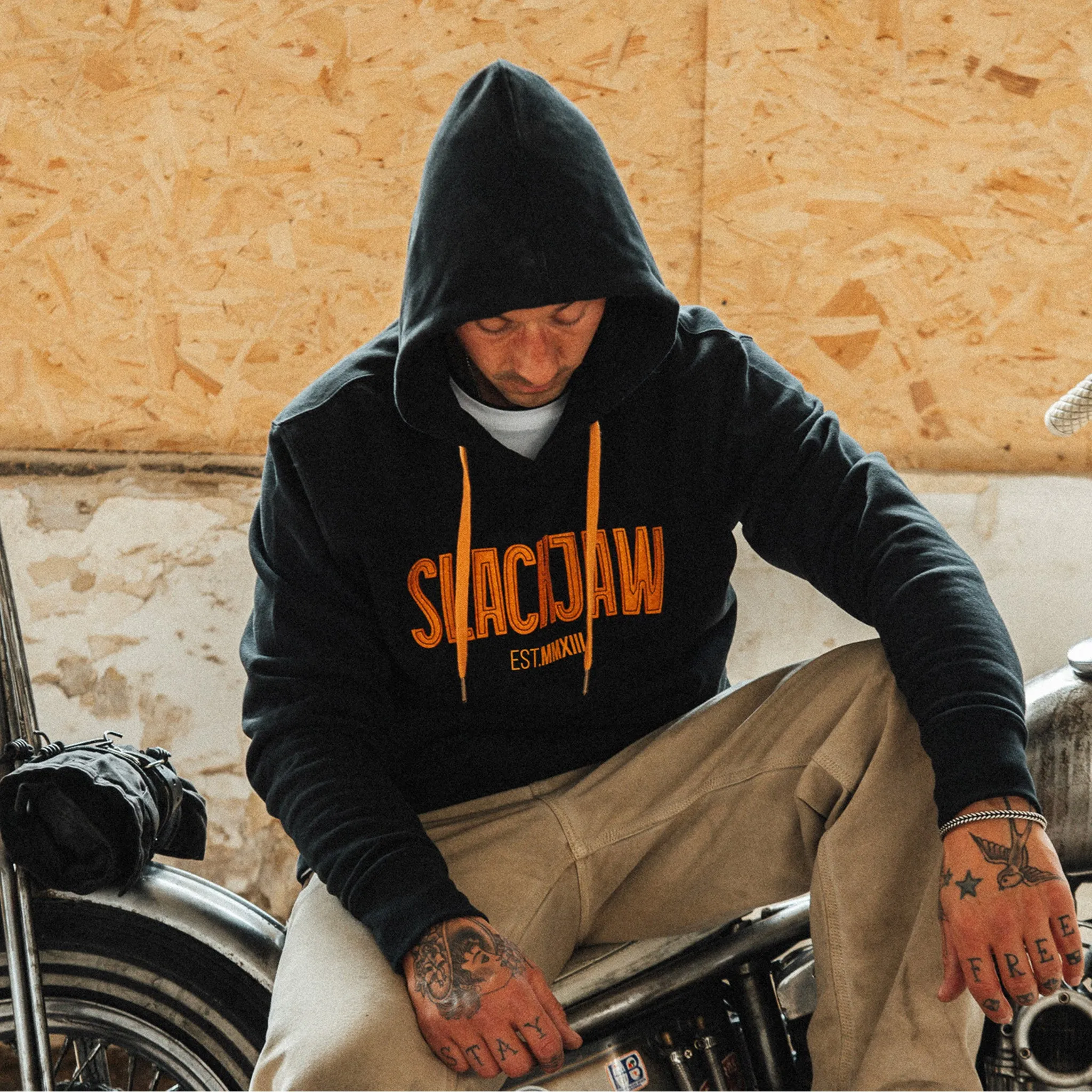 ICON Applique Hoody - Rust/Black sold by Slackjaw product image thumbnail 2