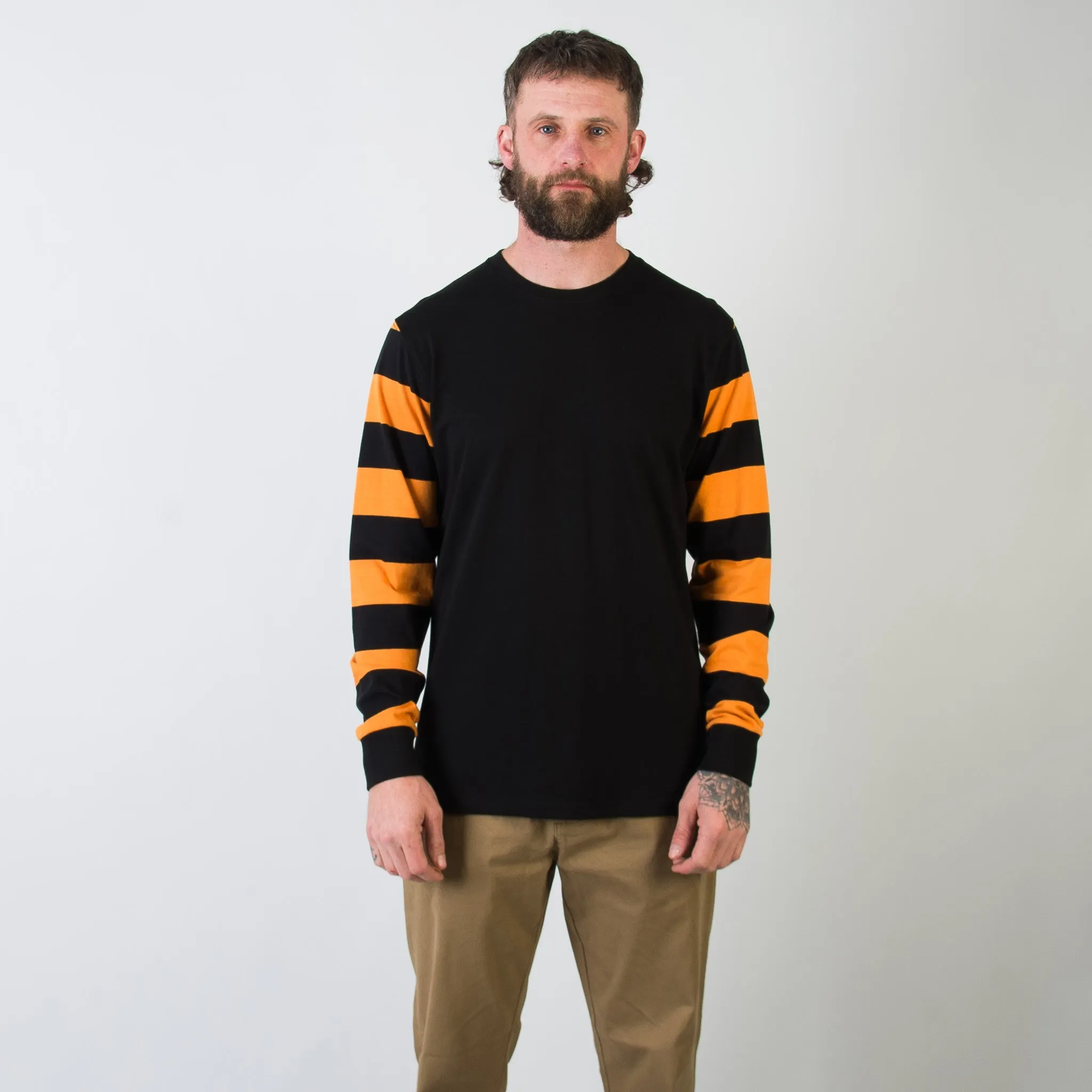 Essential Breakout Long Sleeve T Shirt - Black/Rust sold by Slackjaw product image thumbnail 2