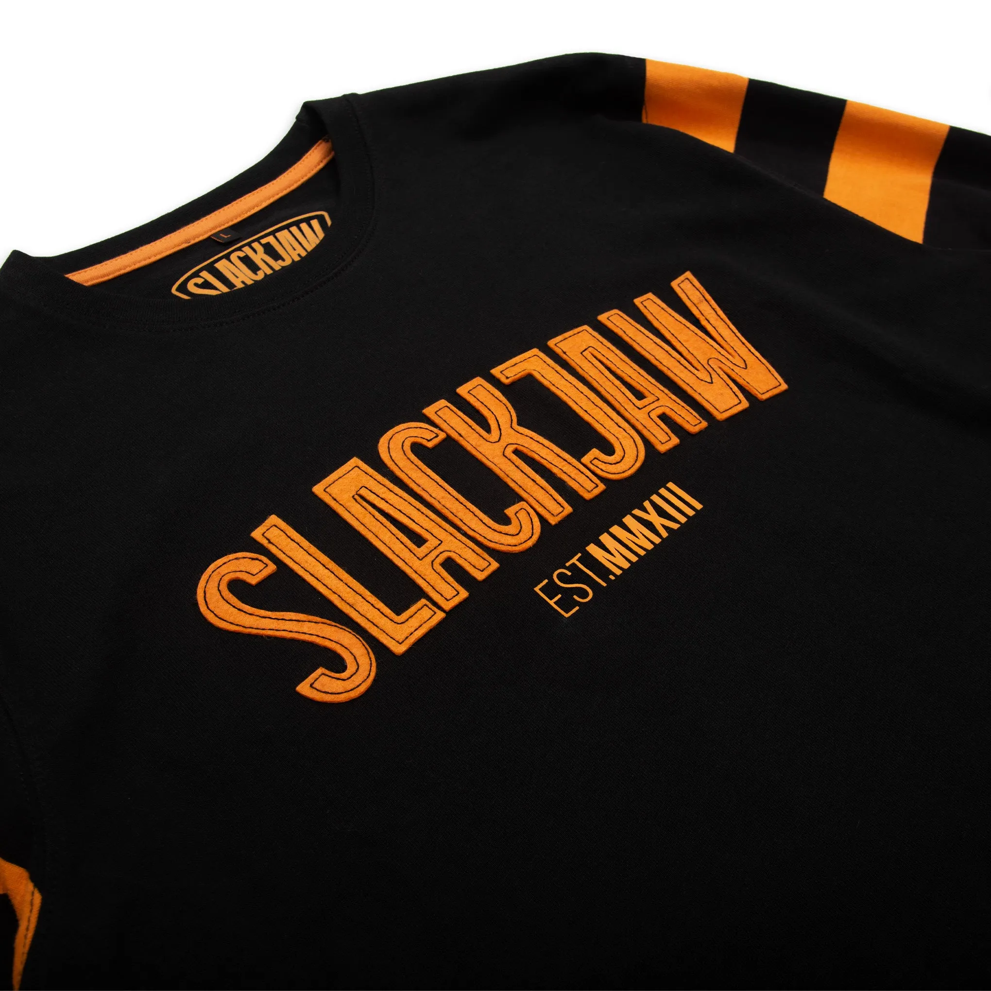 Breakout Long Sleeve T Shirt ICON Applique - Black/Rust sold by Slackjaw product image thumbnail 3