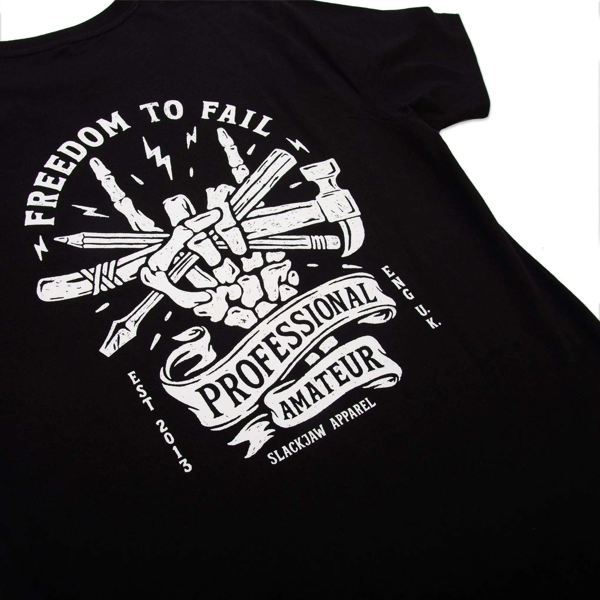 Freedom To Fail T Shirt - Black sold by Slackjaw product image thumbnail 5