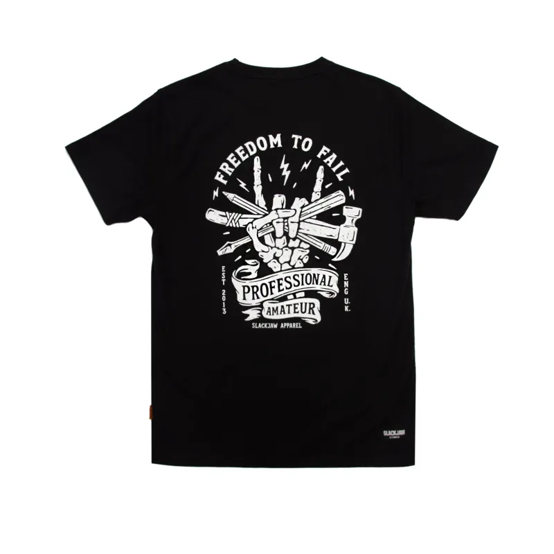 Freedom To Fail T Shirt - Black sold by Slackjaw