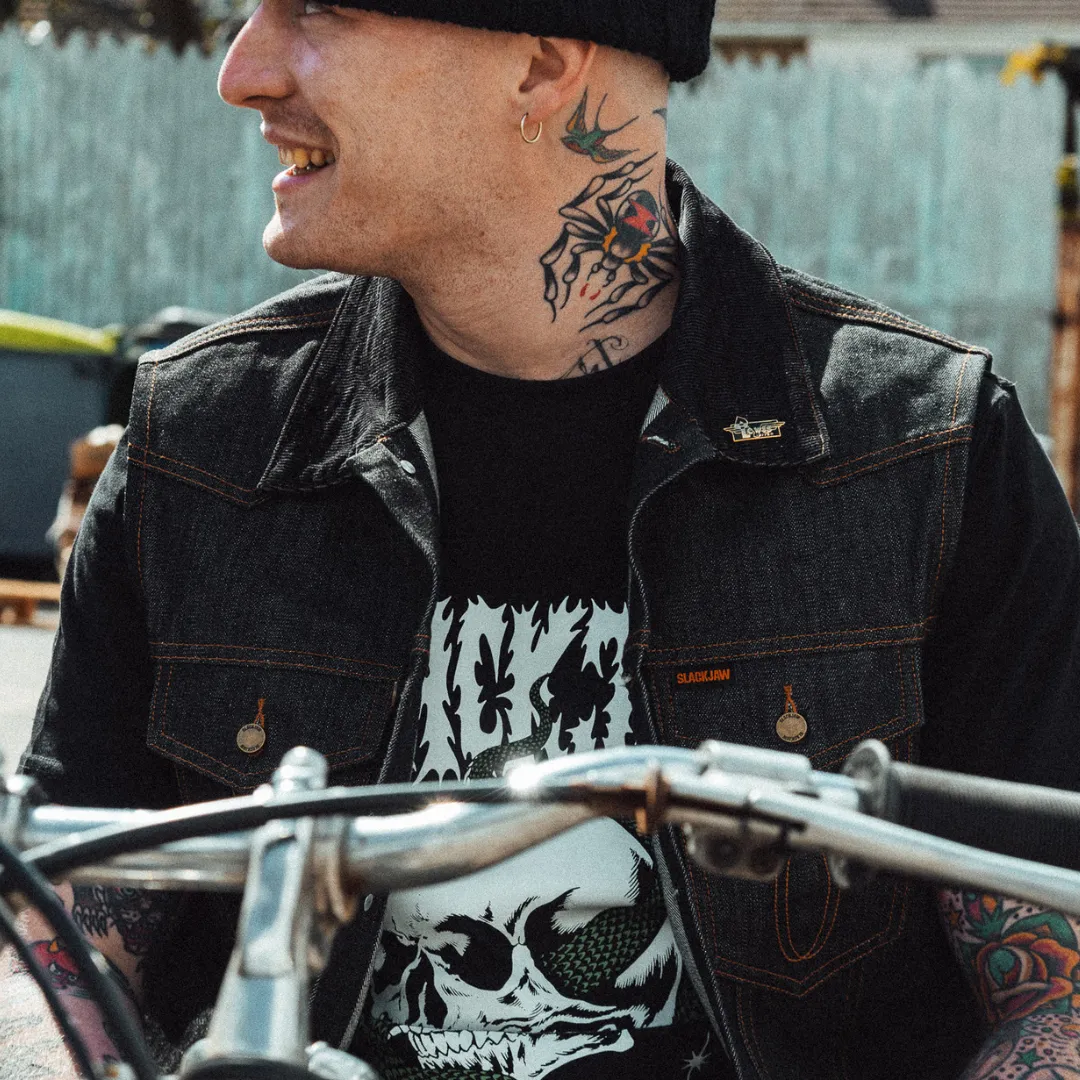 Slackjaw Raw Denim Vest - Navy sold by Slackjaw product image thumbnail 4