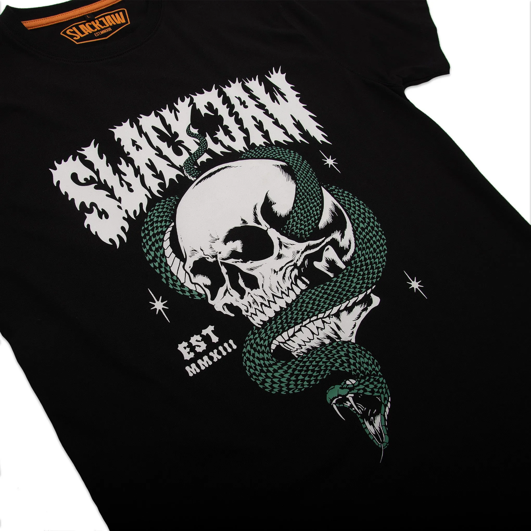 Snakeskull T Shirt - Black sold by Slackjaw product image thumbnail 4