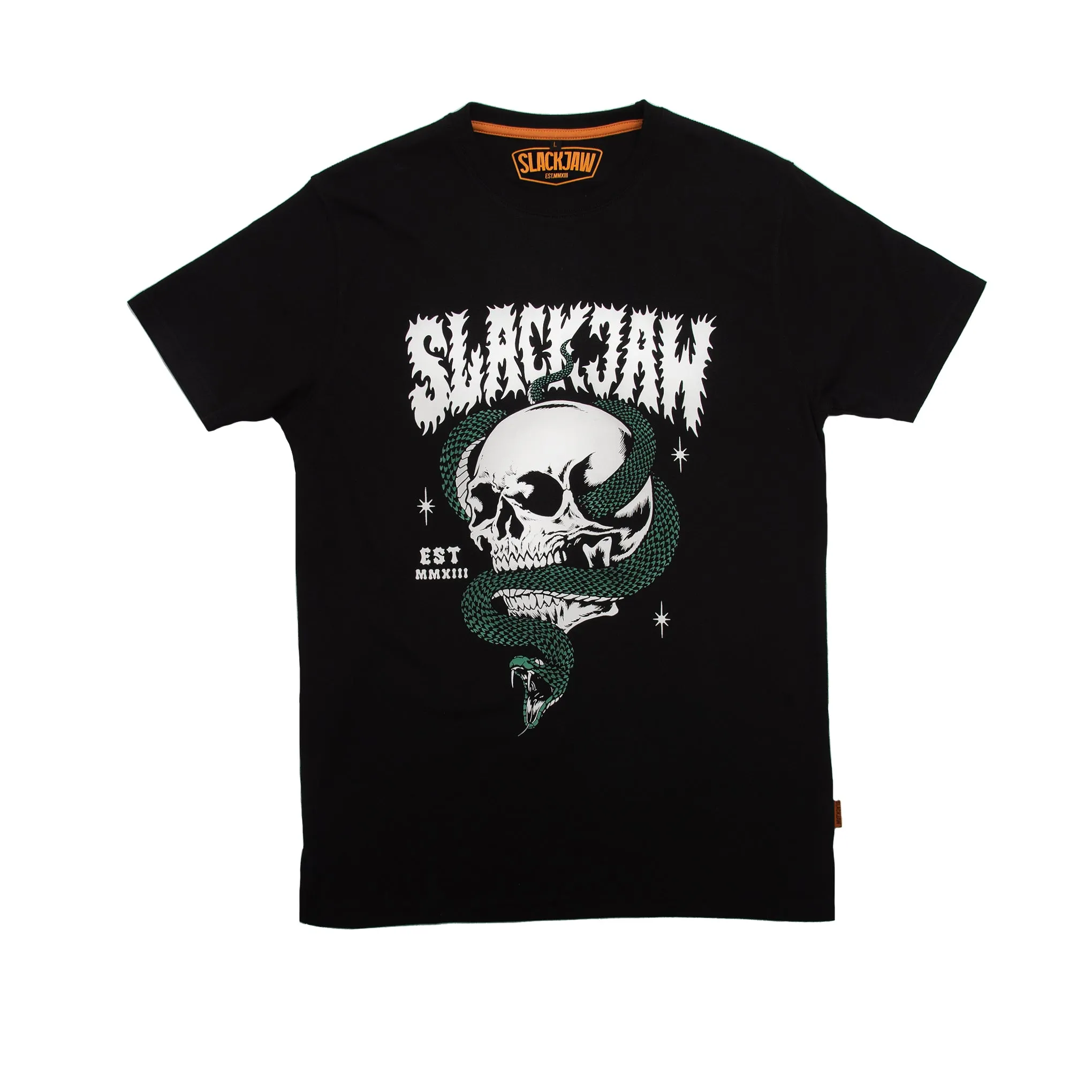 Snakeskull T Shirt - Black sold by Slackjaw
