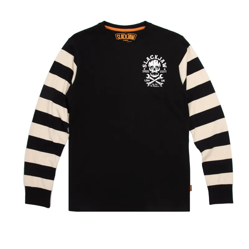 Breakout Death Valley Long Sleeve T Shirt - Black/Bone made by Slackjaw