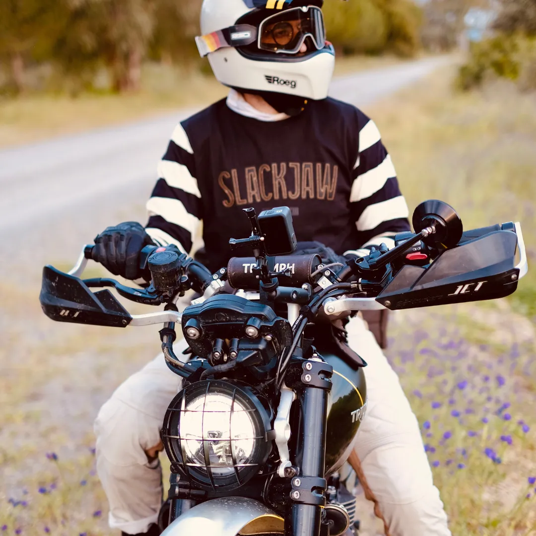 Breakout Long Sleeve T Shirt ICON Applique - Black/Bone sold by Slackjaw product image thumbnail 3