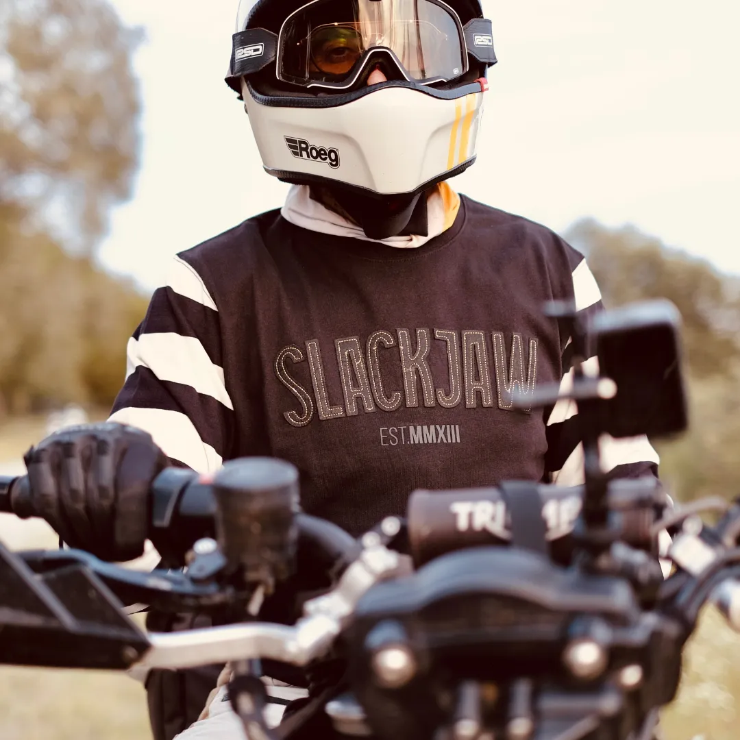 Breakout Long Sleeve T Shirt ICON Applique - Black/Bone sold by Slackjaw product image thumbnail 2